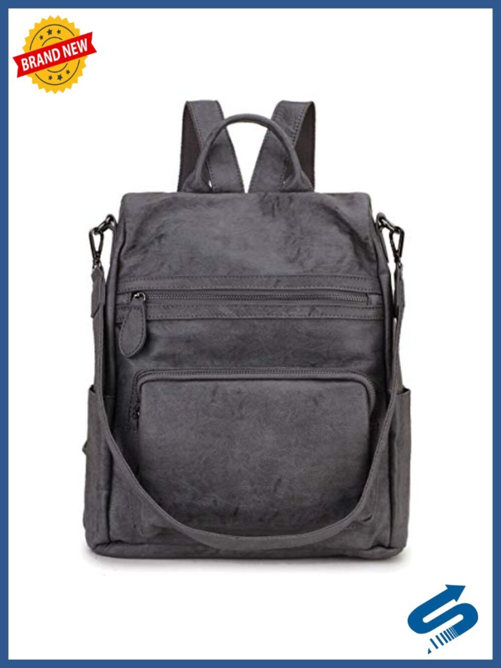 PU Leather Anti Theft Backpack Purse Convertible Shoulder Bag
